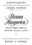Bicinia Hungarica I 60 Progressive Two Part Songs   2pt Coll