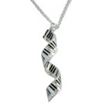 Necklace Keyboard Spiral Pendant